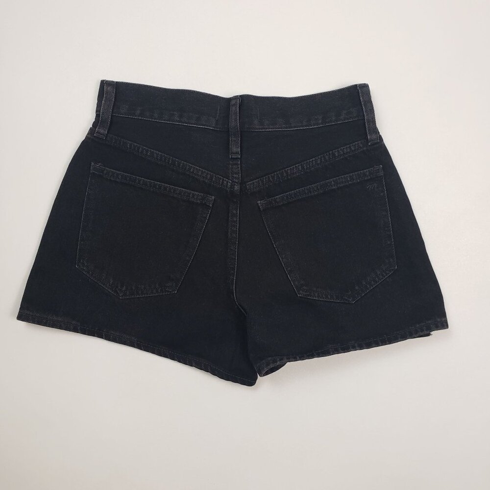 Madewell The Momjean Short Short Women's Size 25 Black Rinse High-Waisted Denim - Picture 6 of 16